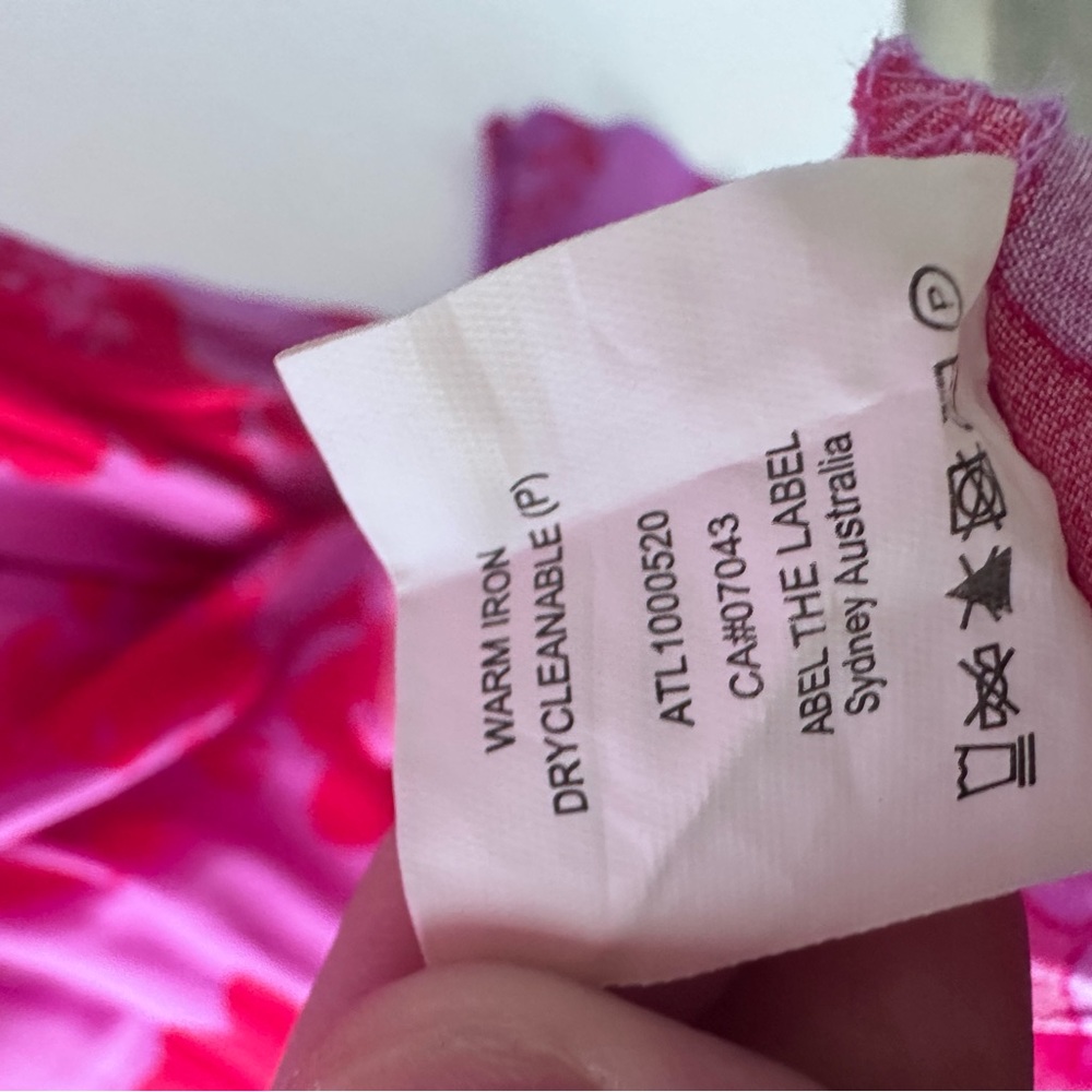 Anthropologie Able The Label Charlotte Floral Pink Maxi Dress Summer - Size M - Picture 7 of 7